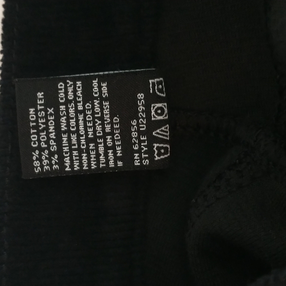 HUE Black pullon stretch corduroy legging pants , sz S - Picture 7 of 13